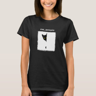 Black Cat Anti Social People Introvertierte Shy Ca T-Shirt