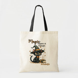 Black Cat Art Bag, Niedliches Halloween Tragetasche