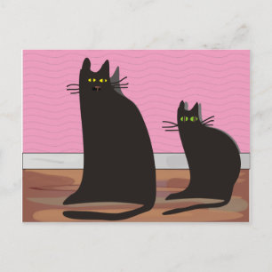 Black Cat Art Geschenke Postkarte
