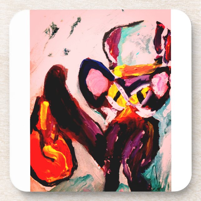 Black cat autumn room  getränkeuntersetzer (Vorderseite)