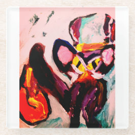 Black cat autumn room glasuntersetzer