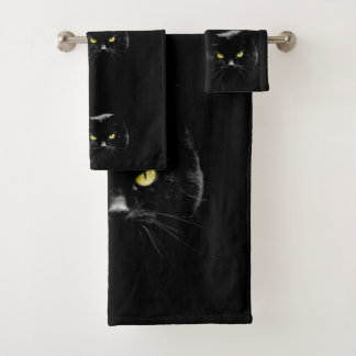 Black Cat Badehandtuch Set