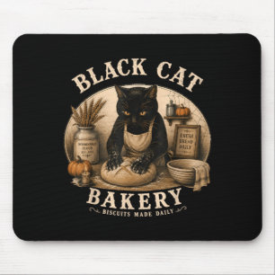 Black Cat Bakery Biscuits Täglich Gebacken Cat Mousepad