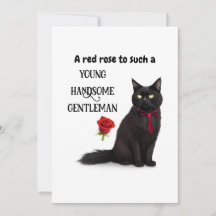 Black Cat Beautiful Best Vater je Vatertag Card