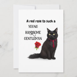 Black Cat Beautiful Best Vater je Vatertag Card Einladung