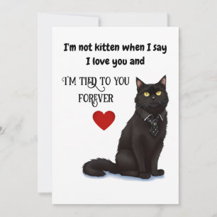 Black Cat Beautiful Best Vater je Vatertag Card Einladung