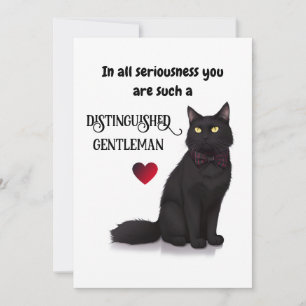 Black Cat Beautiful Best Vater je Vatertag Card Einladung