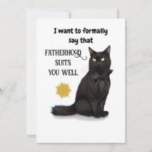 Black Cat Beautiful Best Vater je Vatertag Card