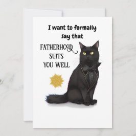 Black Cat Beautiful Best Vater je Vatertag Card Einladung