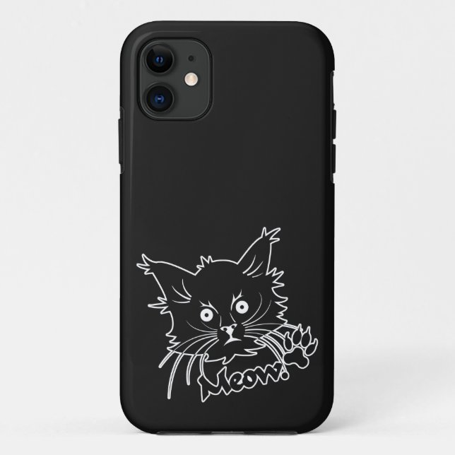 Black Cat benutzerdefiniertes iPhone Gehäuse Case-Mate iPhone Hülle (Rückseite)