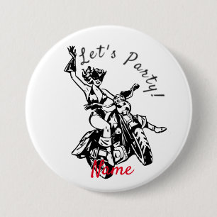 Black Cat Biker Babe Thunder_Cove Button
