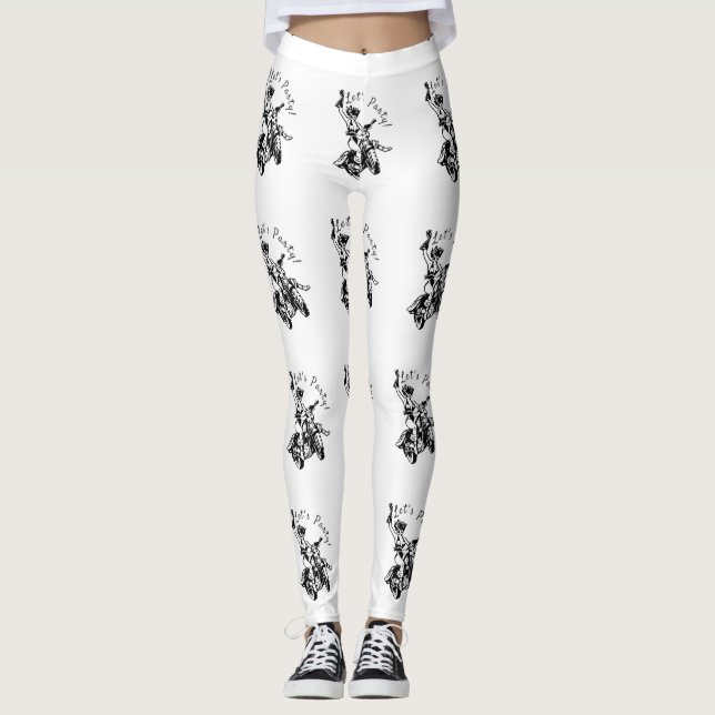 Black Cat Biker Babe Thunder_Cove  Leggings (Vorderseite)