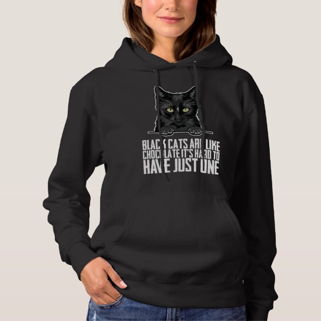 Black cat  Black cats  Black kitten Hoodie (Vorderseite)