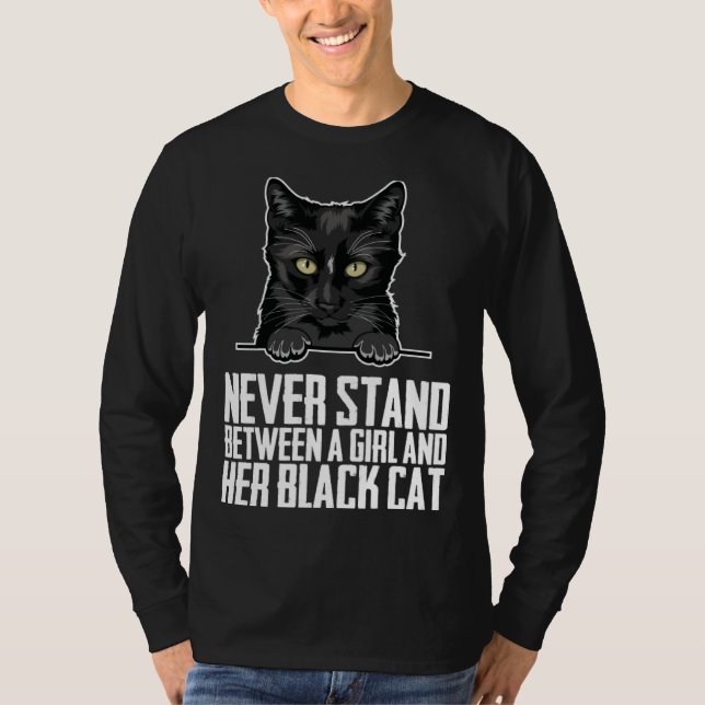 Black cat  Black cats  Black kitten T-Shirt (Vorderseite)