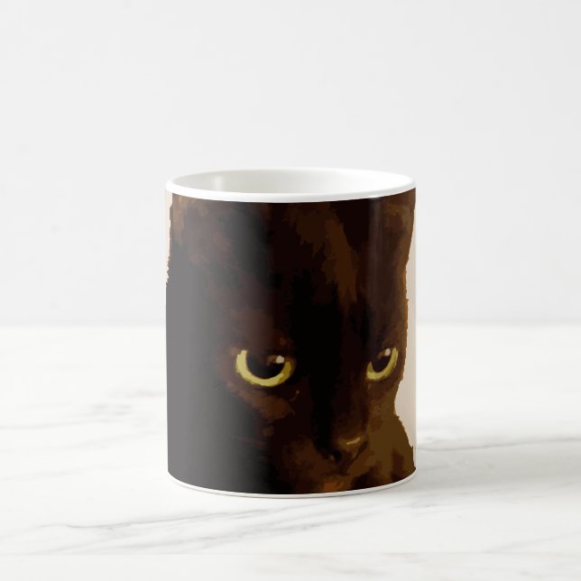  Black Cat Boho Stil  Kaffeetasse (Mittel)