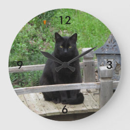 Black Cat Bridge Wall Clock Große Wanduhr