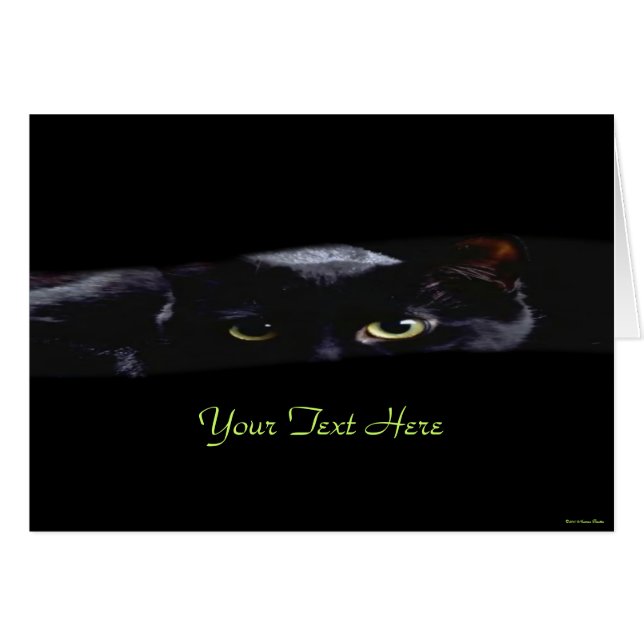 Black Cat Card (Vorderseite (Horizontal))