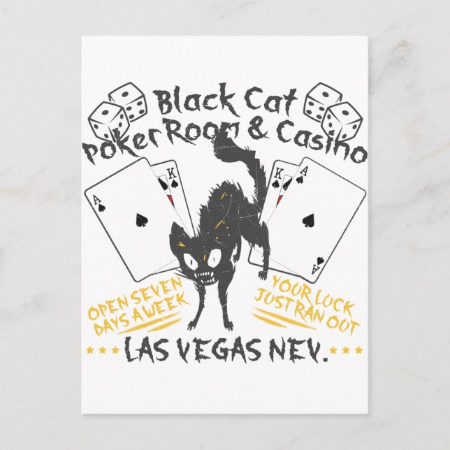 Black Cat Casino Postkarte (Vorderseite)