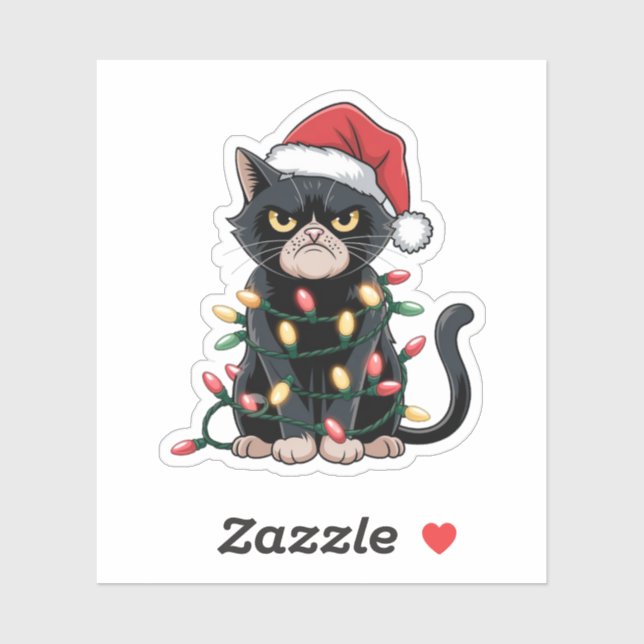 Black Cat Christmas Edition Aufkleber (Blatt)