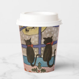 Black Cat Christmas Paper Cup Pappbecher