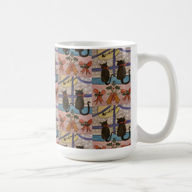 Black Cat Christmas Tasse (Rechts)