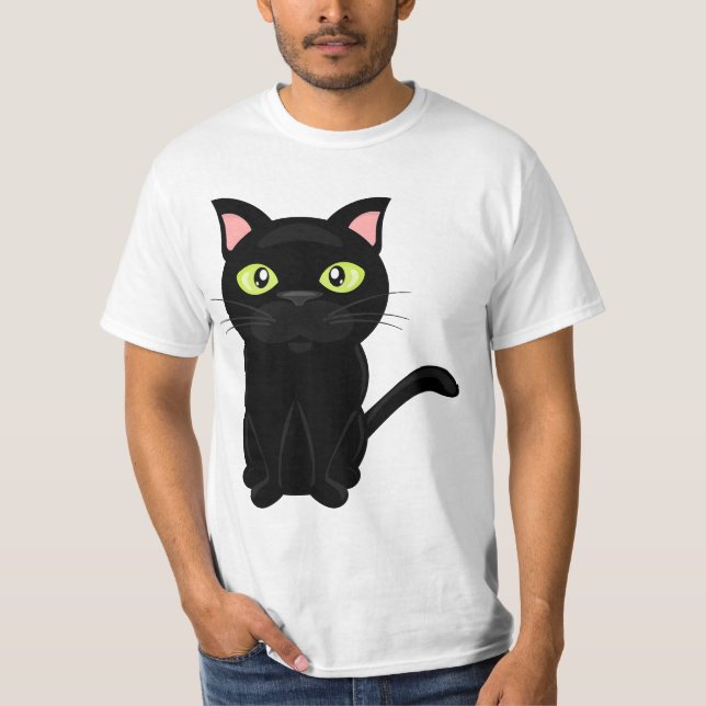 " Black Cat Clip Art Freeuse Cats Vector Real Clip T-Shirt (Vorderseite)
