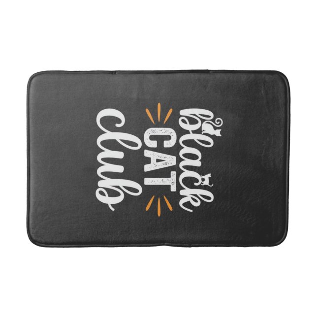 Black Cat Club Halloween-Design Badematte (Vorderseite)