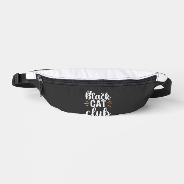 Black Cat Club Halloween-Design Bauchtasche (Vorderseite)
