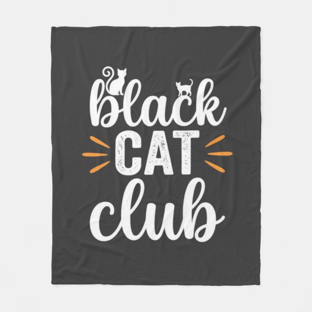 Black Cat Club Halloween-Design Fleecedecke (Vorderseite)