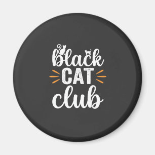 Black Cat Club Halloween-Design Magnet
