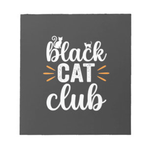 Black Cat Club Halloween-Design Notizblock