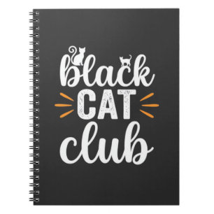 Black Cat Club Halloween-Design Notizblock