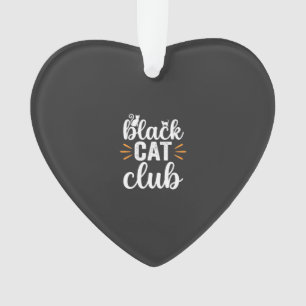 Black Cat Club Halloween-Design Ornament