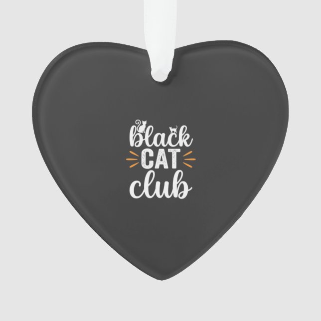 Black Cat Club Halloween-Design Ornament (Vorderseite)