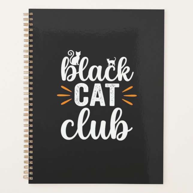 Black Cat Club Halloween-Design Planer (Vorderseite)