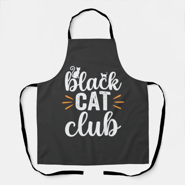 Black Cat Club Halloween-Design Schürze (Vorderseite)