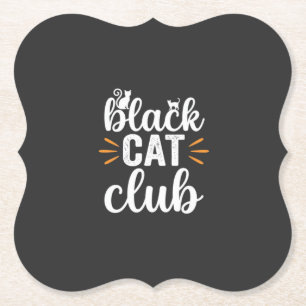 Black Cat Club Halloween-Design Untersetzer