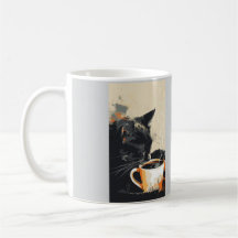 Black Cat Coffee Art Tasse - Einzigartiges Haustie