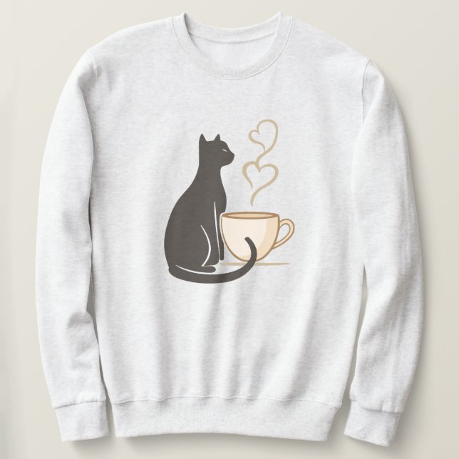 Black Cat Coffee Club Sweatshirt (Design vorne)