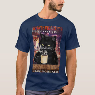 Black Cat Coffee Funny Cat Quotes Geschenk T-Shirt