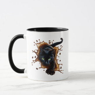 Black Cat Coffee Splash Tasse