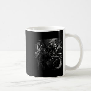 Black Cat Cool Jazz Band Selfie-Grafik Kaffeetasse
