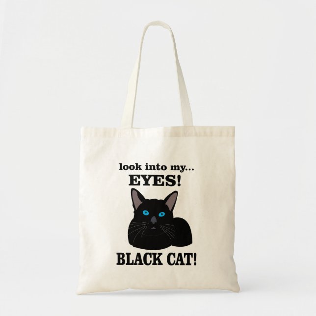 Black Cat Crazy Cat Lady Black Cat Tragetasche (Vorne)
