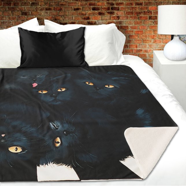 Black Cat Cuddle Sherpadecke (Von Creator hochgeladen)