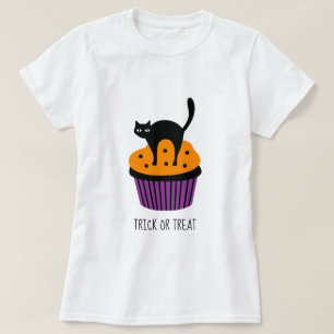 Black Cat cupcake Halloween-Thema T-Shirt