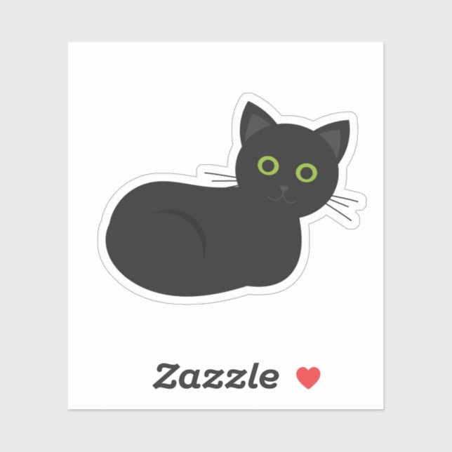 Black cat Custom Cut Vinyl Stickers Aufkleber (Blatt)