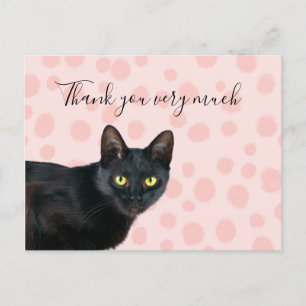 Black Cat dankt Ihnen sehr für die rosa Punkte Postkarte