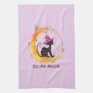 Black Cat - Du bist magisch Geschirrtuch