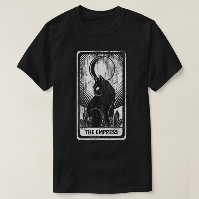 Black Cat Empress Tarot d T-Shirt (Design vorne)