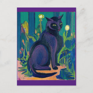 Black Cat, Ernst Ludwig Kirchner, Kunsthandwerkska Postkarte